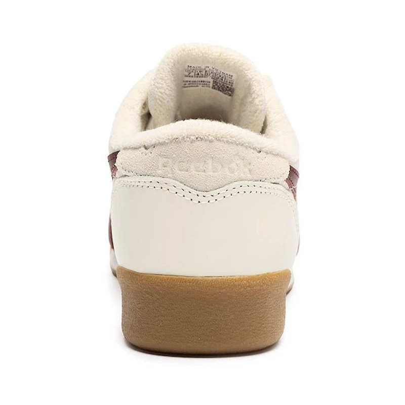Womens Reebok Freestyle Lo Athletic Shoe - White / Burgundy Gum