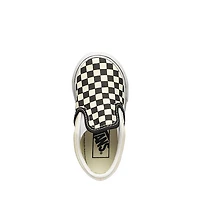Vans Classic Slip-On Checkerboard Skate Shoe - Baby / Toddler Black Off White
