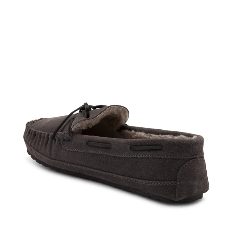 Mens Minnetonka Casey Slipper - Charcoal