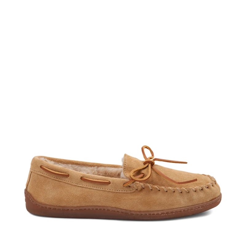 Mens Minnetonka Pile Lined Hardsole Slipper