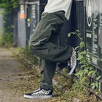 Vans Old Skool Checkerboard Skate Shoe - Black / White