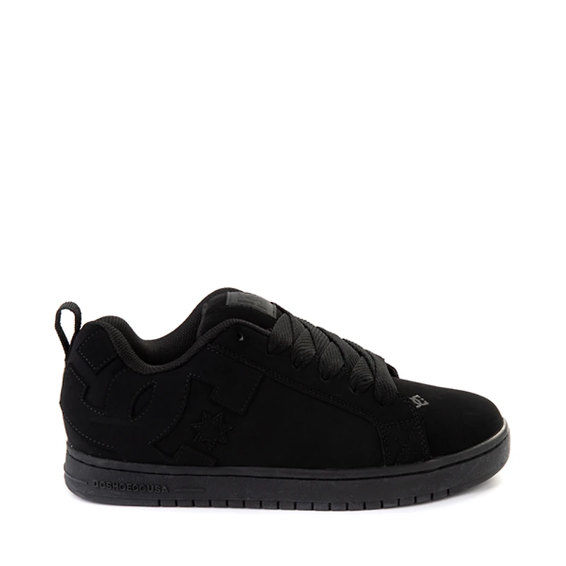 Mens DC Court Graffik Skate Shoe - Black Monochrome