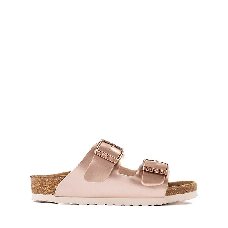 Birkenstock Arizona Slide Sandal - Little Kid / Big Electric Metallic Copper