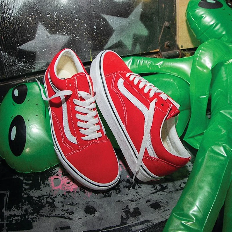 Vans Old Skool Skate Shoe - Racing Red