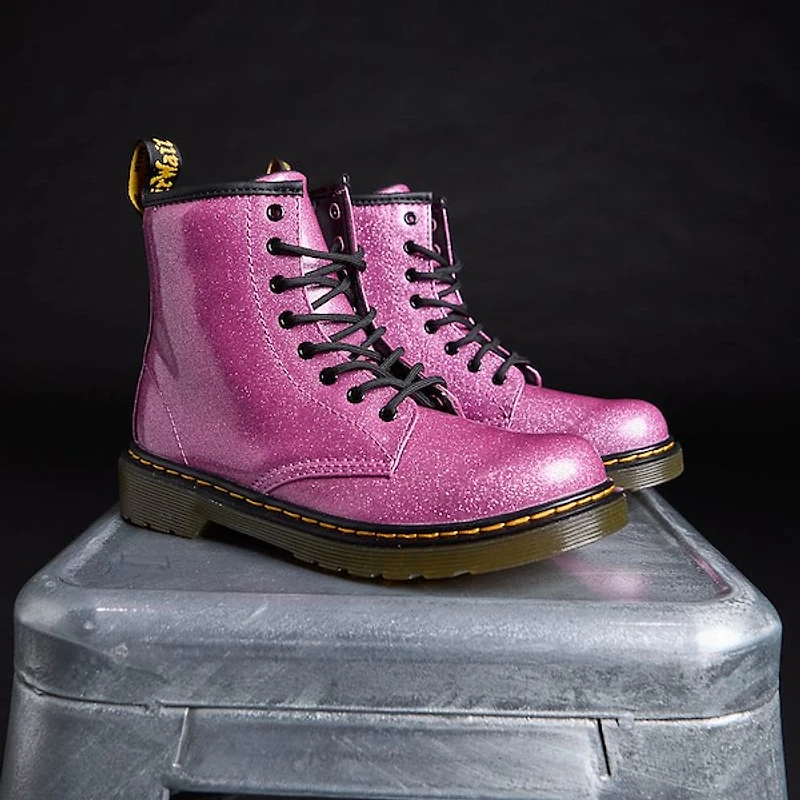 Dr. Martens 1460 8-Eye Glitter Boot - Little Kid / Big Pink