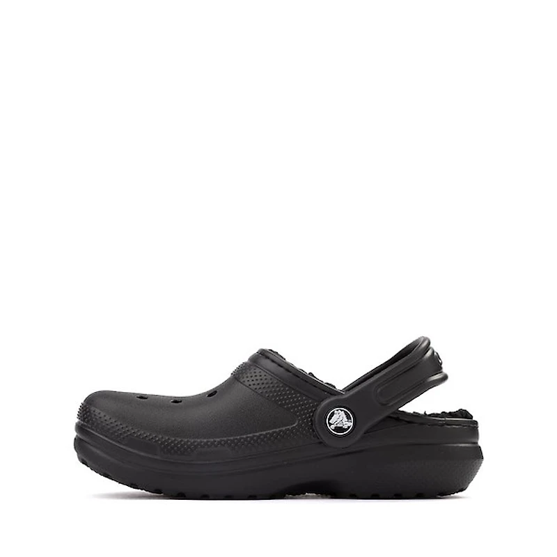 Crocs Classic Fuzz-Lined Clog - Little Kid / Big Black