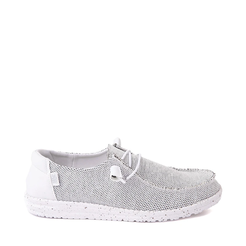 Womens HEYDUDE Wendy Sox Slip-On Casual Shoe - Stone White