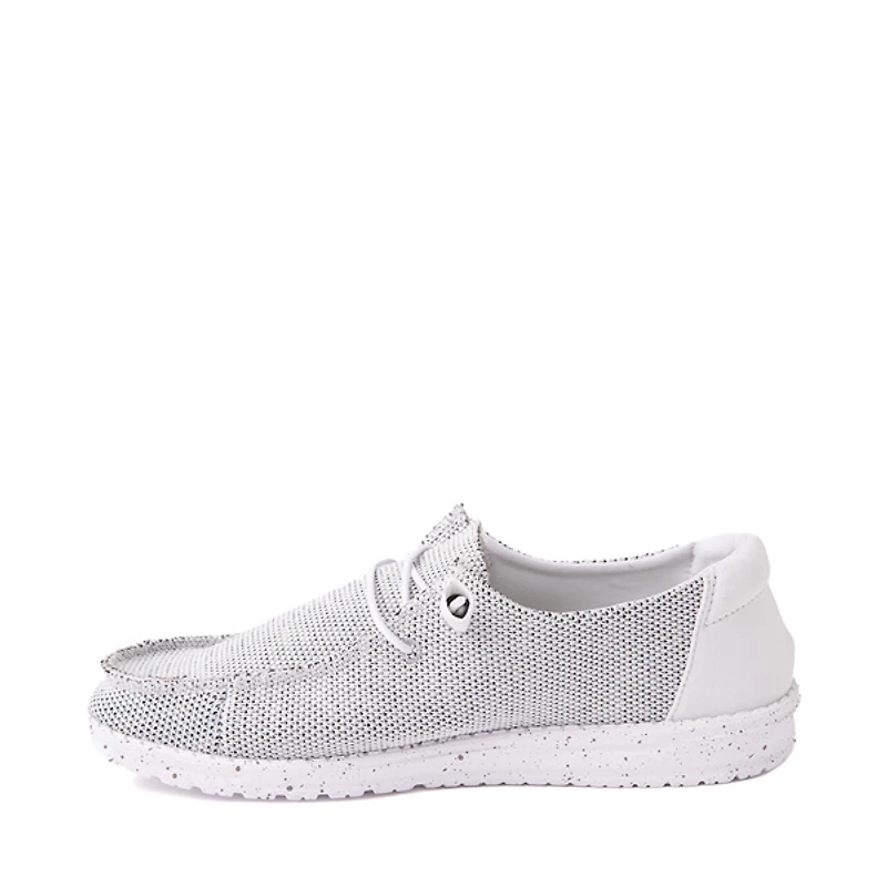 Womens HEYDUDE Wendy Sox Slip-On Casual Shoe - Stone White