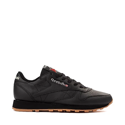 Womens Reebok Classic Leather Athletic Shoe - Black / Gum