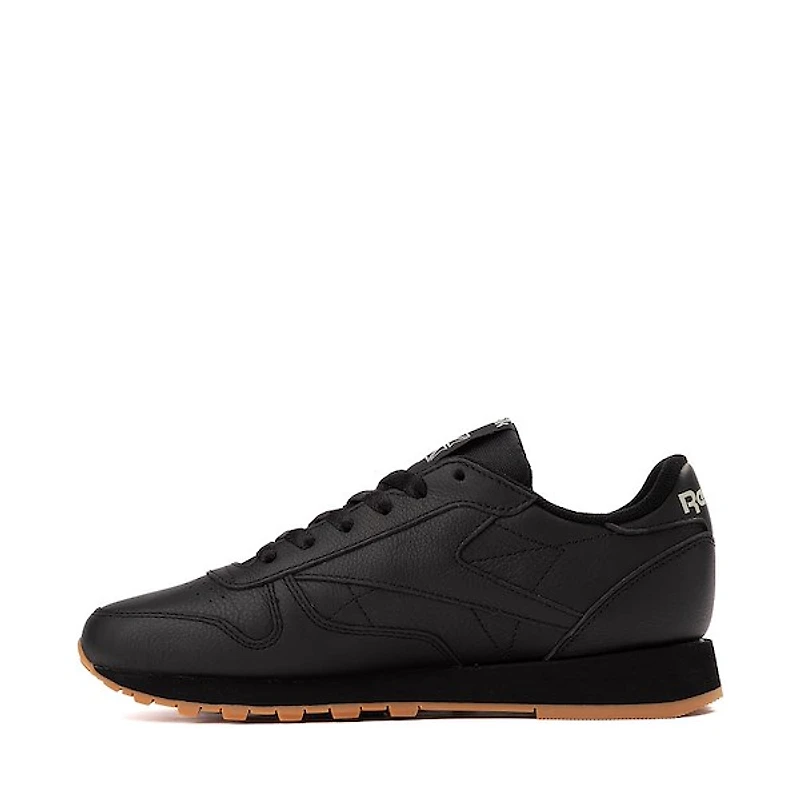 Womens Reebok Classic Leather Athletic Shoe - Black / Gum