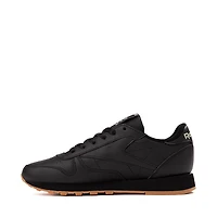 Womens Reebok Classic Leather Athletic Shoe - Black / Gum