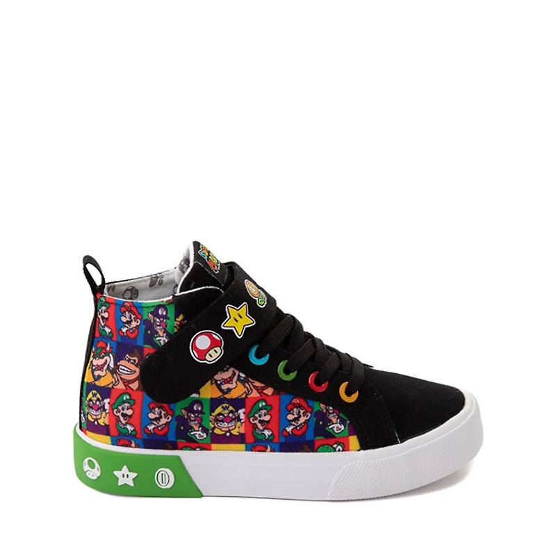 Ground Up Super Mario Bros. Hi Sneaker - Little Kid / Big Black Multicolor