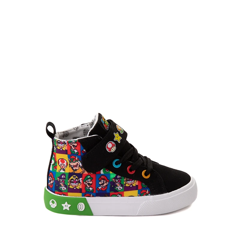 Ground Up Super Mario Bros. Hi Sneaker - Toddler Black / Multicolor