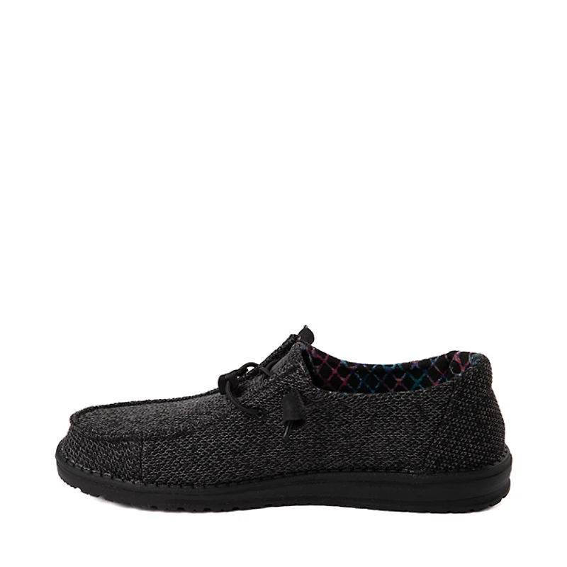 Womens HEYDUDE Wendy Sox Slip-On Casual Shoe - Black