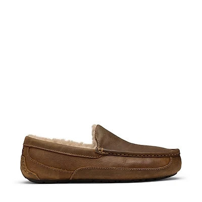 Mens UGG® Ascot Matte Leather Slipper - Tan
