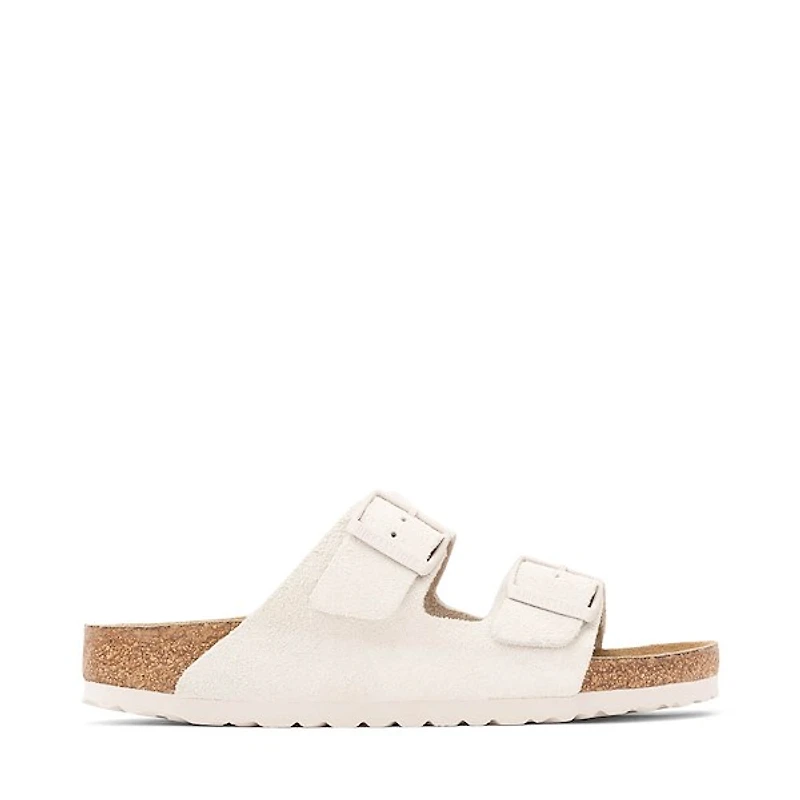 Womens Birkenstock Arizona Soft Footbed Slide Sandal - Antique White