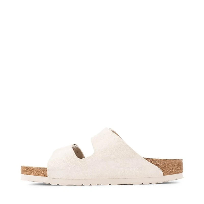 Womens Birkenstock Arizona Soft Footbed Slide Sandal - Antique White