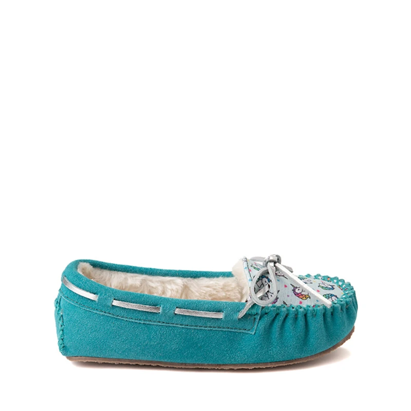 Minnetonka Cassie Moccasin - Toddler / Little Kid / Big Kid - Turquoise / Unicorns