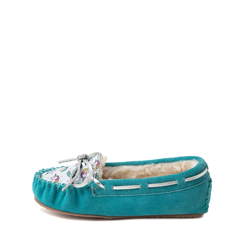 Minnetonka Cassie Moccasin - Toddler / Little Kid / Big Kid - Turquoise / Unicorns