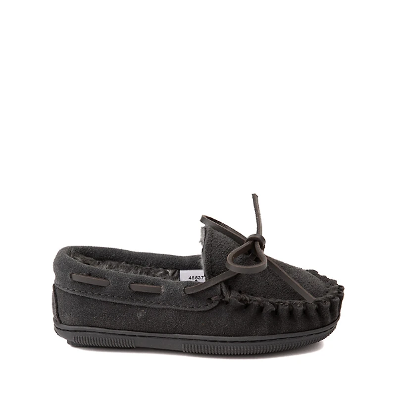 Minnetonka Pile Lined Hardsole Slipper - Little Kid / Big Kid - Charcoal