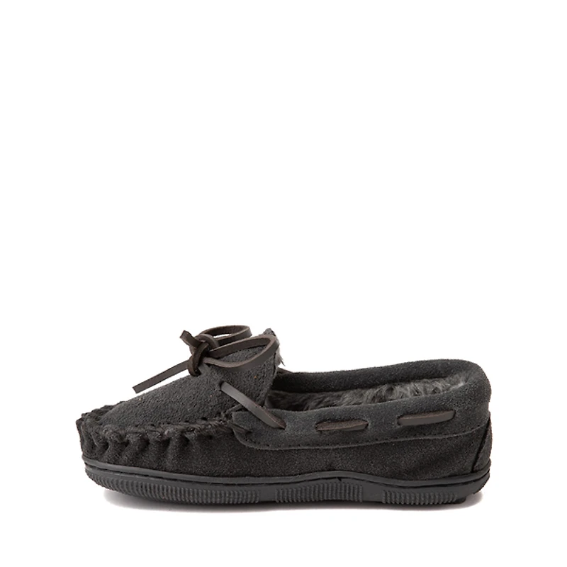 Minnetonka Pile Lined Hardsole Slipper - Little Kid / Big Kid - Charcoal