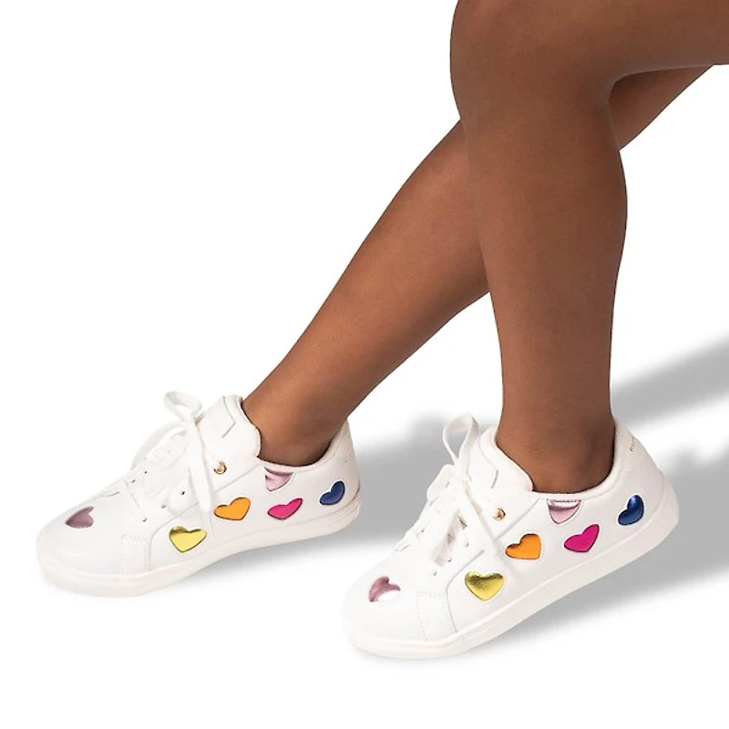 Kurt Geiger Mini Lane Love Sneaker - Little Kid / Big White Rainbow