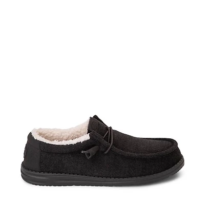 Mens HEYDUDE Wally Fleece Casual Shoe - Warm Grey