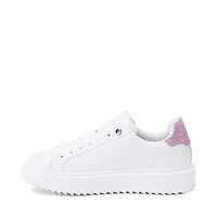 Womens Steve Madden Charlie Rhinestone Sneaker - White / Pink