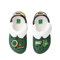 Elf x Crocs Classic Fuzz-Lined Clog - Little Kid / Big Dark Green