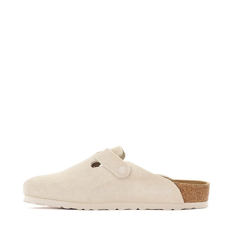 Mens Birkenstock Boston Soft Footbed Clog - Antique White