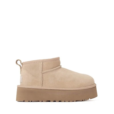UGG® Classic Ultra Mini Platform Boot - Little Kid / Big Sand