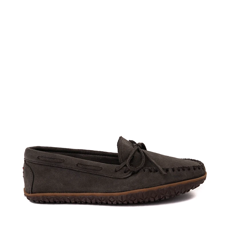 Mens Minnetonka Tie Tread Moccasin - Grey