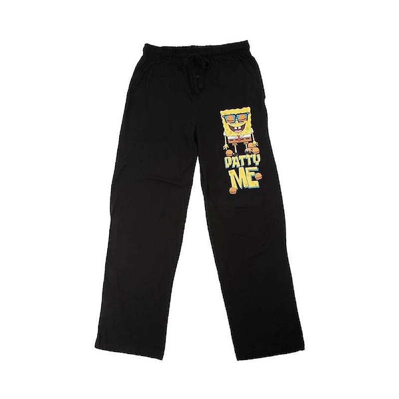 Mens SpongeBob SquarePants&trade Krabby Patty Sleep Pants - Black