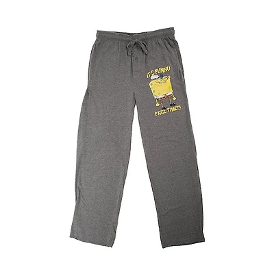 Mens SpongeBob SquarePants&trade Funny Face Time Sleep Pants - Charcoal Heather
