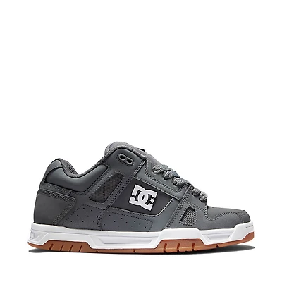 Mens DC Stag Skate Shoe - Grey / Gum