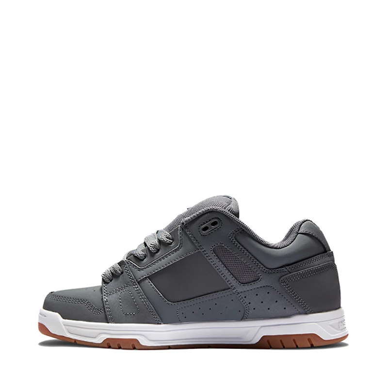 Mens DC Stag Skate Shoe - Grey / Gum