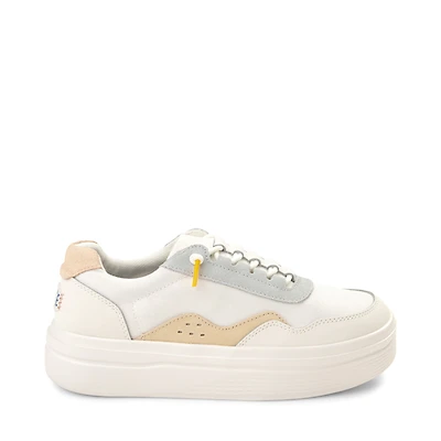 Womens HEYDUDE Hudson Lift Color-Block Casual Shoe - Cream / Multicolor
