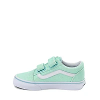 Vans Old Skool V Glitter Skate Shoe - Little Kid Mint
