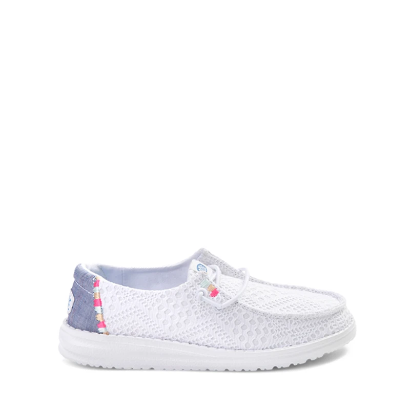HEYDUDE Wendy Boho Crochet Slip-On Casual Shoe - Little Kid / Big White