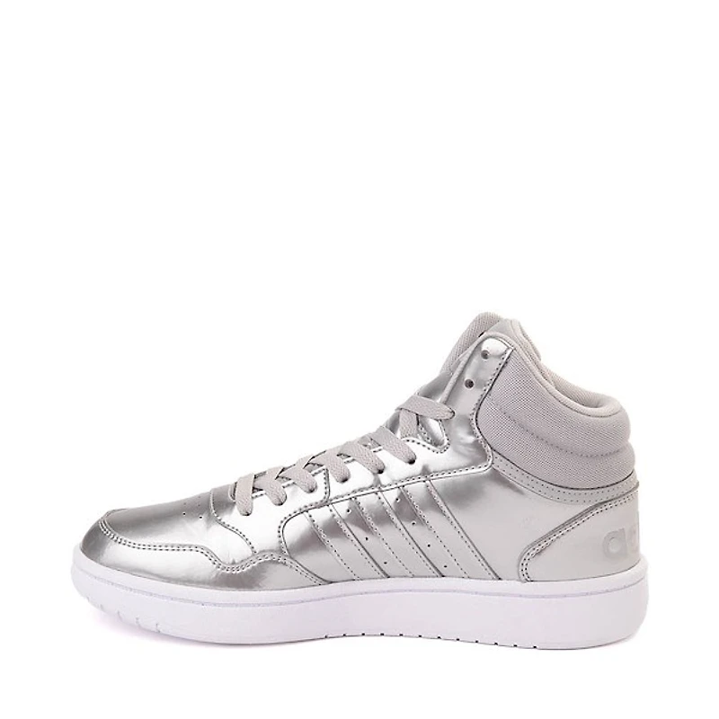 Womens adidas Hoops Mid 3.0 Athletic Shoe - Silver