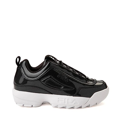 Womens Fila Disruptor 2 Shine Metallic Athletic Shoe - Black / White