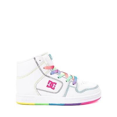 DC Manteca 4 Hi Skate Shoe - Little Kid / Big White Rainbow