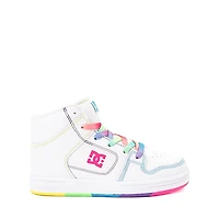 DC Manteca 4 Hi Skate Shoe - Little Kid / Big White Rainbow