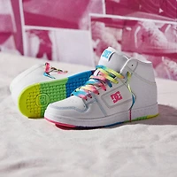 DC Manteca 4 Hi Skate Shoe - Little Kid / Big White Rainbow