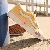 Vans Old Skool V Skate Shoe - Little Kid - Yellow / Floral