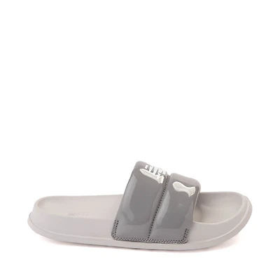 Womens New Balance 200 Puffy Slide Sandal - Slate