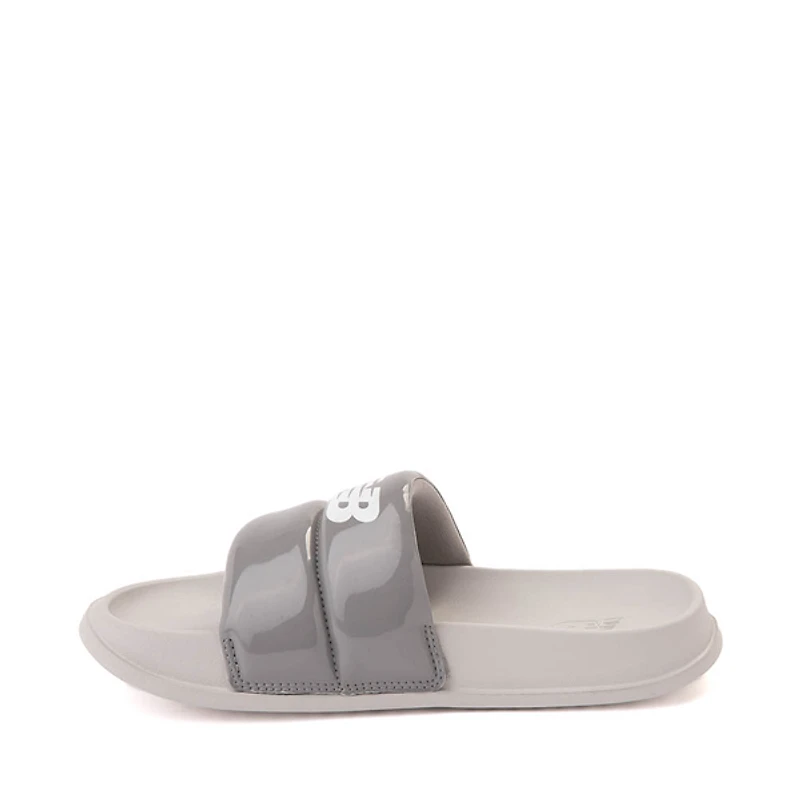 Womens New Balance 200 Puffy Slide Sandal - Slate