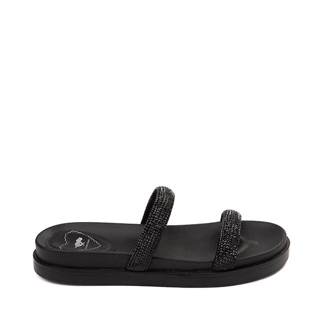 Womens Rocket Dog Sparkle Slide Sandal - Black