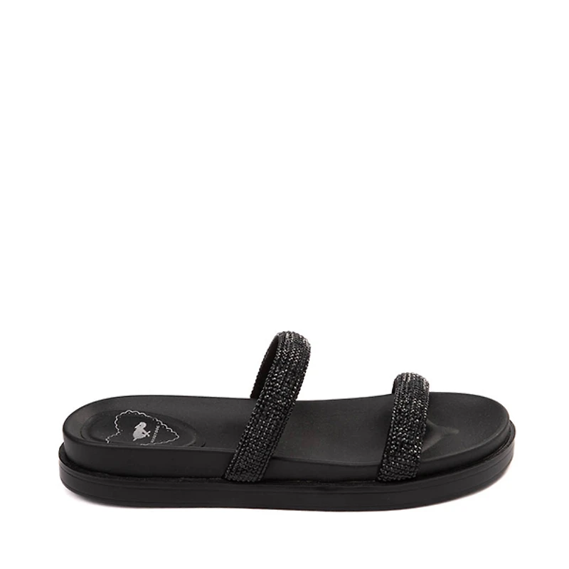 Womens Rocket Dog Sparkle Slide Sandal - Black