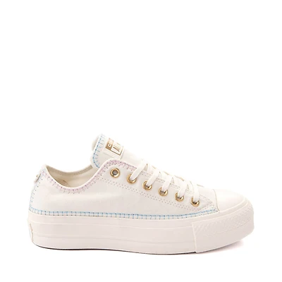 Womens Converse Chuck Taylor All Star Lift Stitch Sitch Low-Top Sneaker - Egret / Sky